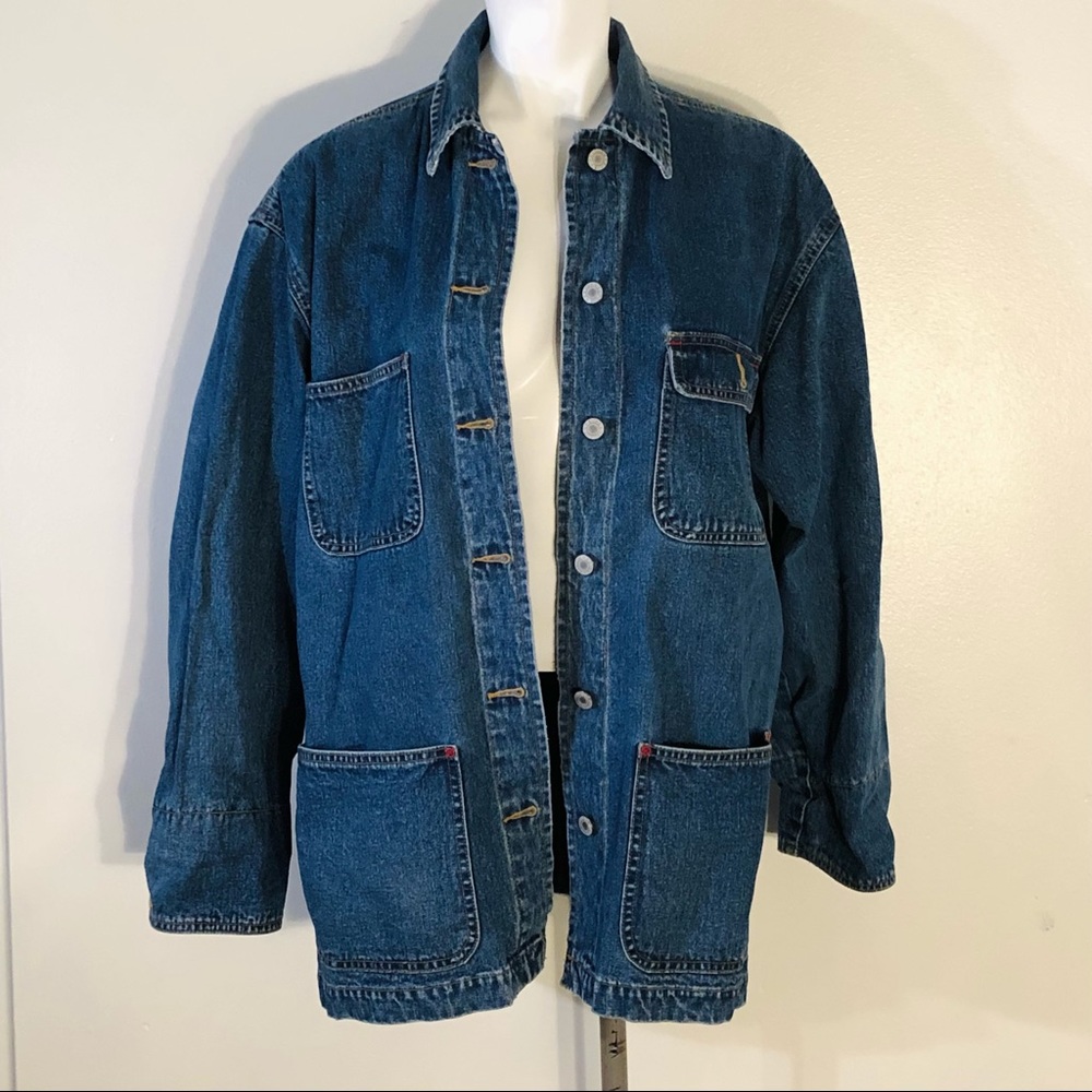 Vintage Esprit De Corp Denim Chore Jacket Size Large